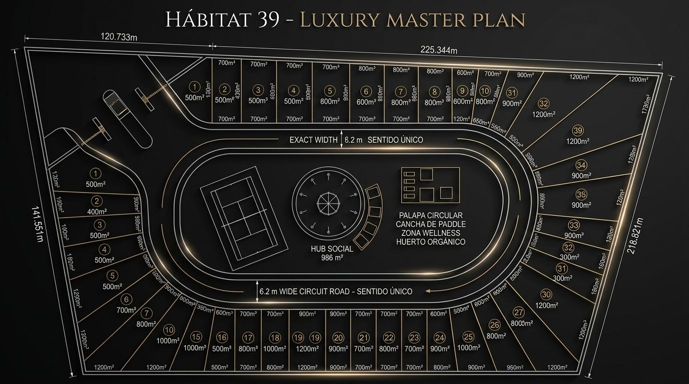 Masterplan y vista isométrica Hábitat 39